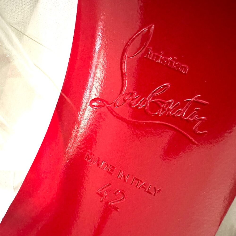 Christian Louboutin JUST NOTHING 55 Leather Mule Sandal Heels Slides Shoes - Picture 15 of 16